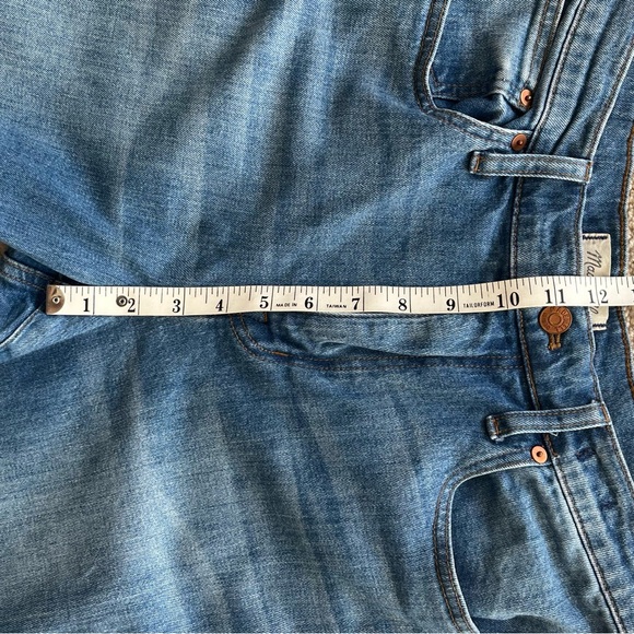 Madewell Jeans Denim High Rise Slim Crop Boyjean Unfinished Hem - Picture 10 of 13